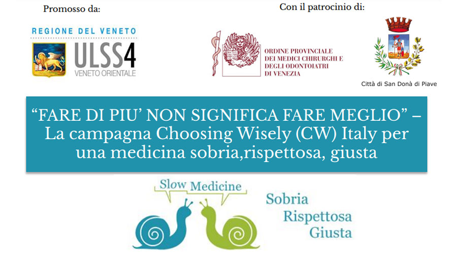 Clicca per accedere all'articolo "Fare di più non significa fare meglio": Campagna Choosing Wisely Italy _13 Dicembre 2024