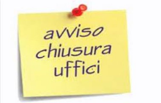 Clicca per accedere all'articolo Chiusura uffici di segreteria il 16 ottobre 2024